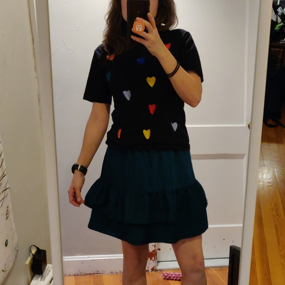 J crew ruffle skirt